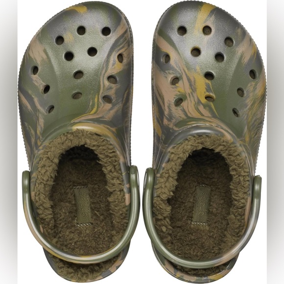 NWT Women’s Size 6 (Euro Sz 36-37) Crocs Ralen Lined Marble Clog In Army Green - Picture 5 of 15